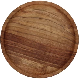 JΚ Home Décor - Πιατέλα Ξύλινη Καφέ 25.4x25.4x2.5cm (Thumb 1)