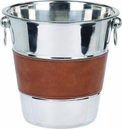 JΚ Home Décor - Leather Σαμπανιέρα Ατσάλι 21x21cm (Thumb 1)