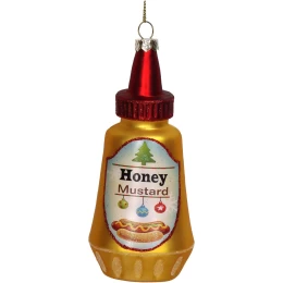 JΚ Home Décor - Στολίδι Honey Mustard Γυάλινο Κίτρινο 13.3cm (Thumb 1)