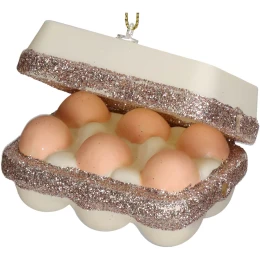 JΚ Home Décor - Στολίδι Αυγοθήκη Γυάλινο 7.6cm (Thumb 1)