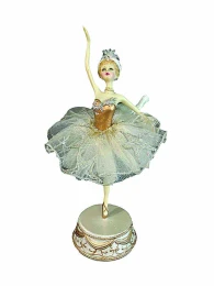 JΚ Home Décor - Μπαλαρίνα Πορσελάνης Ροζ 33cm (Thumb 1)