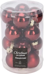 JK Home Décor - Μπάλα Γυάλινη Μπορντώ 3.5cm S/16 (Thumb 1)