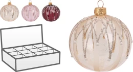 JK Home Décor - Μπάλα Γυάλινη 10cm 3Σχδ (Thumb 1)