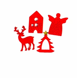 JK Home Décor - Στολίδια Δέντρο-Άγγελος-Τάρανδος-Σπίτι S/8 8cm (Thumb 1)