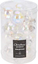 JK Home Décor - Μπάλα Γυάλινη Ιριδίζον 3.5cm S/16 (Thumb 1)