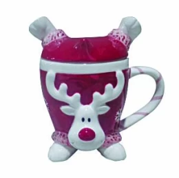 JK Home Décor - Μπωλ με Τάρανδο Κόκκινο 17x13.5cm (Thumb 1)