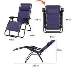 NEW CAMP Lunar View Lounge, Καρέκλα - Ξαπλώστρα μηδενικής βαρύτητας, NEW-184 (Thumb 6)