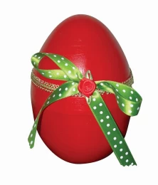 JK Home Décor - Αυγό Ανοιγόμενο Κόκκινο 13cm (Thumb 1)