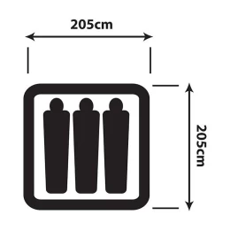 OZTRAIL Genesis 3P Dome Tent, Σκηνή Camping 3 ατόμων, 205 x 205 x 125(ύψος) cm, DTG-03 (Thumb 3)