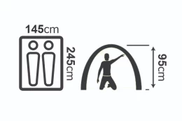 NEW CAMP Jamaica Pop Up Beach Shelter, Σκηνή Παραλίας, 245x145x95(ύψος) cm, Κωδ. NEW-1 (Thumb 3)