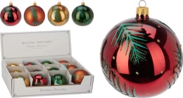 JK Home Décor - Μπάλα Χριστουγέννων Γκι από Γυαλί 8cm 4Σχδ (Thumb 1)