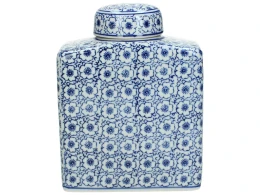 JK Home Décor - Βάζο Chinoiserie Πορσελάνη Με Καπάκι 12.5x7x16.5cm (Thumb 1)