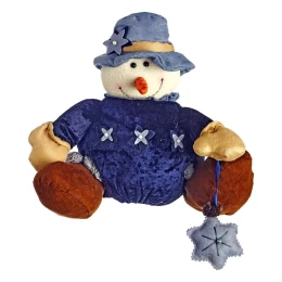 JΚ Home Décor - Χιονάνθρωπος Mπλε 35cm (Thumb 1)