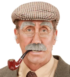 Αποκριάτικη Μεταμφίεση Γέρου Φρύδια και Μουστάκι Γκρί 319222 (Thumb 4)