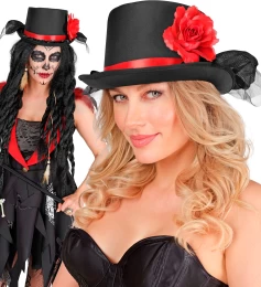 Αποκριάτικο Καπέλο με Τούλι και Τριαντάφυλλο 319262 (Thumb 1)