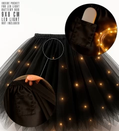 Αποκριάτικη Μαύρη Φούστα Tutu 319551 (Thumb 6)