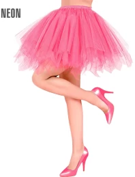 Αποκριάτικη Neon Ροζ Φούστα Tutu 319553 (Thumb 1)