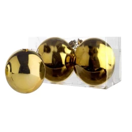 JΚ Home Décor - Μπάλα Πλαστική Χρυσή S/2 12cm (Thumb 1)