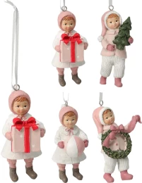 JK Home Décor - Στολίδι Παιδάκια από Πολυρεζίν 9cm 4Σχδ (Thumb 1)