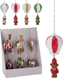 JK Home Décor - Στολίδι Μπαλόνι με Αρκουδάκι Πολυρεζίν 4x11cm (Thumb 1)