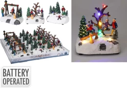 JK Home Décor - Σκηνικό Χριστουγέννων 13x10x12.5cm 3Σχδ (Thumb 1)