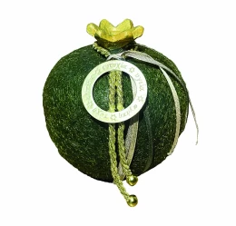 JK Home Décor - Ρόδι Flock Κεραμικό Πράσινο 11cm (Thumb 1)