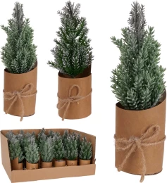 JK Home Décor - Δέντρο Πράσινο με Glitter 5x16cm 3Σχδ (Thumb 1)