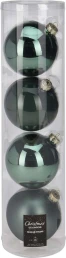 JK Home Décor - Μπάλα Γυάλινη Μέντα 10cm S/4 (Thumb 1)