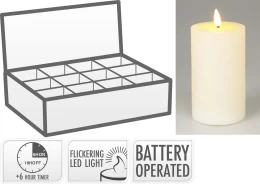 JK Home Décor - Κερί LED Ιβουάρ 7.5x12.5cm (Thumb 1)