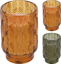 JK Home Décor - Κερί σε Γυαλί με Σχέδιο 8x13cm 2Σχδ (Thumb 1)