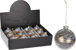 JK Home Décor - Μπάλα Γυάλινη Marble 8cm (Thumb 1)