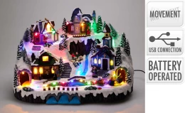 JK Home Décor - Σκηνικό Χριστουγέννων 41x27x27cm (Thumb 1)