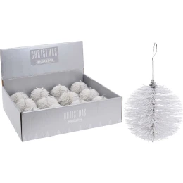 JK Home Décor - Μπάλα με Κλαδακια Λευκη 10cm (Thumb 1)
