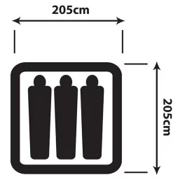 OZTRAIL Genesis 3P Dome Tent, Σκηνή Camping 3 ατόμων, 205 x 205 x 125(ύψος) cm, DTG-03 (Thumb 3)