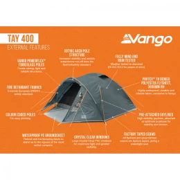 VANGO Tay 400, Σκηνή 4 ατόμων, 300 x 250 x 140(ύψος) cm, TEUTAY000000001 /Deep Blue (Thumb 5)