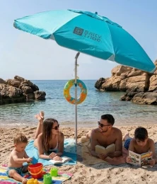 SALTY TRIBE Ionians Blackout 2.2m, Ομπρέλα Παραλίας Με Κλίση, TRI-108 /Ocean Teal (Thumb 3)