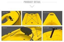 Adult+Kid Kayak Yellow SEAFLO Καγιάκ από Πολυαιθυλένιο HDPE ένας ενήλικας + ένα παιδί, (Thumb 5)