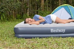 BESTWAY Airbed Queen Built-In DC Pump 2.03x1.52x36cm, Φουσκωτό Στρώμα Ύπνου Διπλό με Ε (Thumb 13)