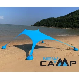 NEW CAMP Lycra Shelter 300x250 cm, Ελαστική Τέντα Παραλίας, NEW-159 /Aegean Blue (Thumb 2)