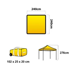 ΤΕΝΤΑ ΚΗΠΟΥ OZTRAIL FIESTA COMPACT GAZEBO 2.4x2.4M MIDNIGHT BLUE (Thumb 2)