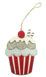 Χριστουγεννιάτικo Κρεμαστό Στολίδι Cupcake 12cm 238403a (Thumb 1)