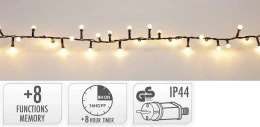500 LED Berry Snake B/Warm White 5m 199219 - IP44 με Functions Memory και Χρονοδιακόπτ (Thumb 1)