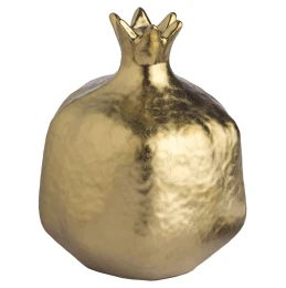 JΚ Home Décor - Ρόδι Κεραμικό Χρυσό Διακοσμητικό 14x16cm (Thumb 1)