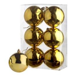 JΚ Home Décor - Μπάλα Πλαστική Χρυσή S/18 3cm (Thumb 1)