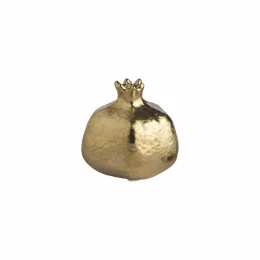 JΚ Home Décor - Ρόδι Κεραμικό Χρυσό Διακοσμητικό 5x5cm (Thumb 1)