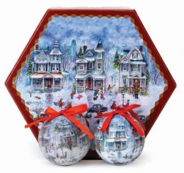 JK Home Décor - Μπάλα Οικολογική Πόλη με Κουτί 8cm S/14 (Thumb 1)