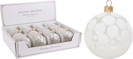 JK Home Décor - Μπάλα Γυάλινη με Τελείες 8cm (Thumb 1)