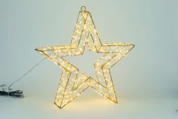 JK Home Décor - Αστέρι Μεταλλικό Χρυσό 1440LED WW 58x8x58cm (Thumb 1)