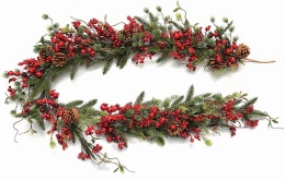 JK Home Décor - Γιρλάντα με Berries & Κουκουνάρια 180cm (Thumb 1)