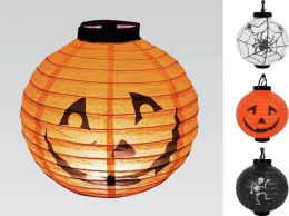 JK Home Décor - Φανάρι Halloween από Χαρτί 20x20cm 3Σχδ (Thumb 1)